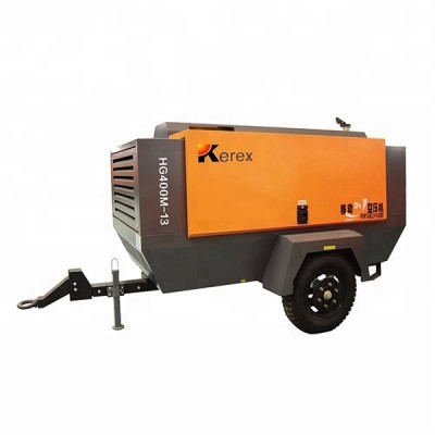 Hot sale 10bar portable diesel screw mine air compressor machine